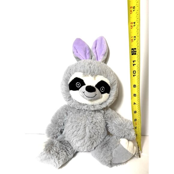 Sloth Plush with Bunny Ears Easter Stuffed Animal Toys Brown Gray Lot of 2 - Picture 10 of 11